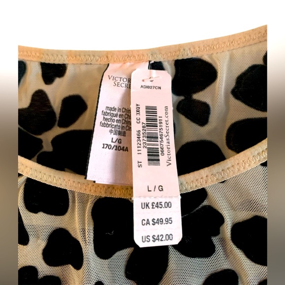 Victoria Secret Floral Sheer Velvet Bodysuit NWT - Picture 4 of 6